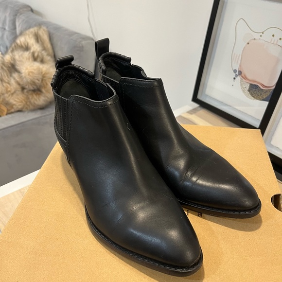 Alexander Wang black leather booties with a clear block heel Size 7 - Picture 11 of 11